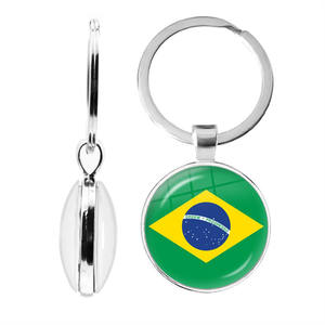 Llavero con colgante y bisel de cristal para bandera nacional de 287 Países, regalo de promoción de recuerdo - Product Image 2