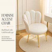 Chaises de maquillage de chambre à coucher, chaises de salon en tissu velours, métal, style nordique, luxe, dorées