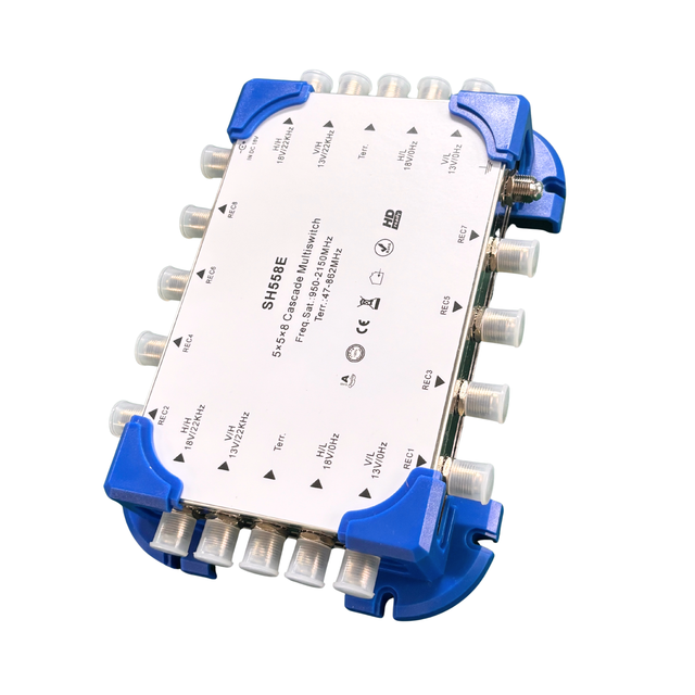 SH558 Factory Price Sat Diseqc Switch Signal Receiver 5 in 8 Cascade Satellite TV Multiswitch