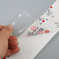 Autocollants personnalisés imperméables avec logo, rouleau d'autocollants transparents à estampage à chaud, étiquettes autocollantes en feuille d'or transparente