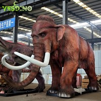 Modèle de mammouth laineux réaliste grandeur nature en silicone, animatronique pour intérieur et extérieur, zoo, musée, parc d'attractions, expositions d'animaux