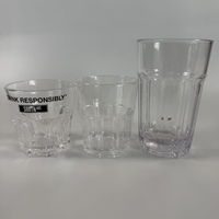 Gobelets en plastique réutilisables transparents à motif tourbillon pour boissons