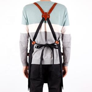 CHANGRONG-Delantal de Trabajo de Barista Bartender de Cuero Personalizado, Babero Largo de Diseño con Correa, Logotipo Personalizado para Cocina, Salón, Peluquero - Product Image 4