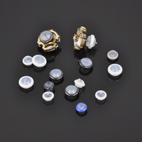 Haute qualité en gros 7mm UFO-forme Silicone bouchon d'oreille bouchon clair zircone anneau en céramique avec capuchons de perles Hamburger boucle d'oreille dos