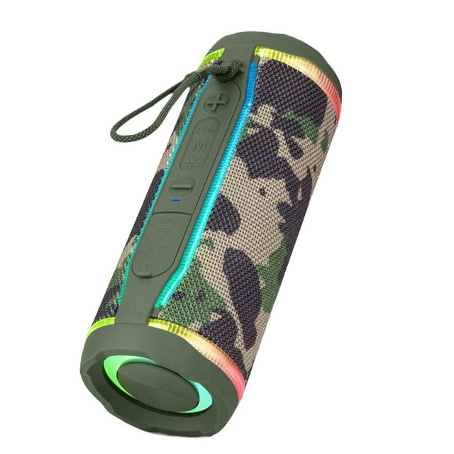 Portable Wireless Active BT Speaker Super Bass RGB LED Lighting FM Radio-Waterproof for Outdoor Computer Mobile Phone Stage Use