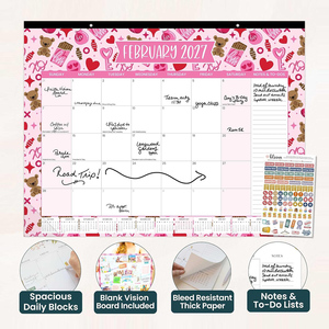 Calendriers muraux et de table personnalisés avec impression couleur recto-verso et reliure thermique – Conception sur mesure - Product Image 2