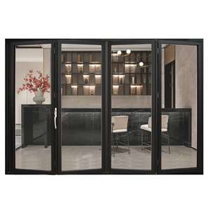 Hihaus-deslizante tipo acordeón ancho de aluminio, para exterior, puertas deslizantes triplegables - Product Image 3