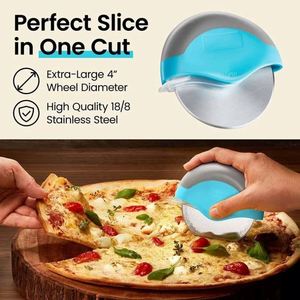 Cortador de Pizza Manual con Cubierta Protectora para la Cuchilla, Fácil de Limpiar y Apto para Lavavajillas, para Utensilios de Cocina - Product Image 3
