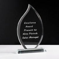 Trophée en cristal K9 en forme de goutte d'eau, prix d'usine HDW, logo personnalisé, adapté à diverses cérémonies de remise de prix