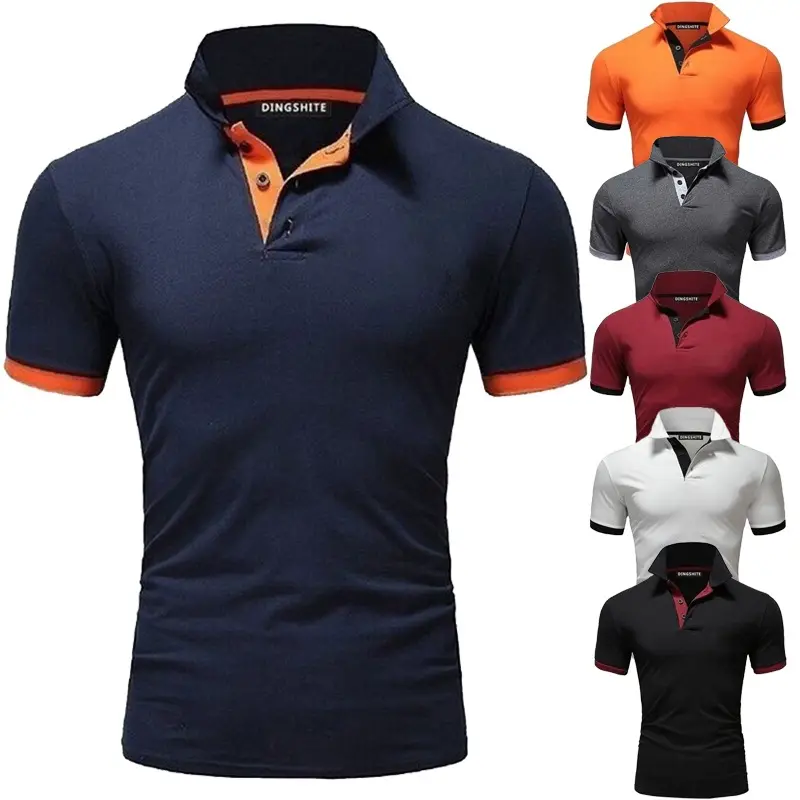 New Summer Fashion Custom Logo Men Work Clothes Men'S Short-Sleeved Shirt White Color Blank Men Polo Shirt