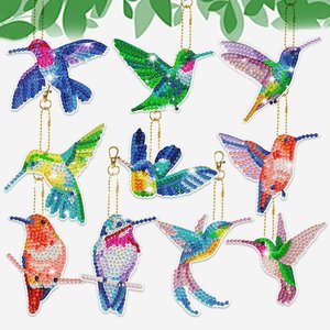 OCHOICE Vente en gros de porte-clés personnalisés en peinture diamant, motifs animaux, kits d'art diamant 5D, OEM ODM, cadeau artisanal DIY <span class=keywords><strong>pour</strong></span> adultes - Product Image 1