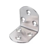 Support d'angle en L en acier inoxydable épaissi, connecteur de fixation robuste pour plaque de support, cloison de salle de bain