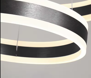 Zeal Lighting Round Geometric LED Pendant <b>Light</b> Designer Hotel Metal Chandelier for <b>Kitchen</b> Dining for Home or Office - Product Image 6