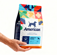 Sachet d'emballage personnalisé à fond plat avec fermeture éclair et encoche de déchirement pour aliments pour animaux de compagnie (1kg, 2kg, 5kg, 10kg) – Idéal pour biscuits pour chiens et chats