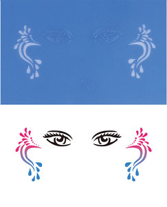 PET non adesivo body art pittura per il viso di scintillio del tatuaggio stencil per il disegno - Product Image 2