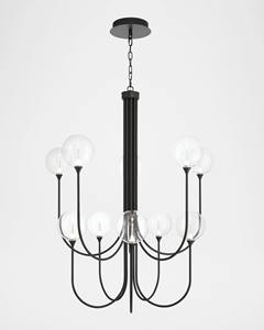 โคมระย้าโลหะสีดำพร้อมแผ่นกระจกรมควันไฟส่องสว่างสไตล์อุตสาหกรรมสำหรับบาร์และการตกแต่งภายในห้องใต้หลังคา - Product Image 5