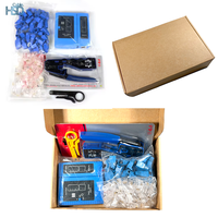 Kit d'outils réseau professionnels 10-en-1 en acier inoxydable OEM, outils à main, outil de sertissage de câbles Ethernet RJ45
