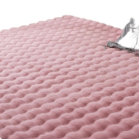 Tapis d'intérieur personnalisé en fausse fourrure, texture bulle, antidérapant, adapté aux animaux domestiques, pour salon et chambre à coucher