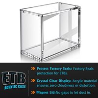 Étui magnétique en acrylique pour boîte de boosters Pokémon, étui en acrylique pour ETB, épaisseur 8 mm, boîte d'entraînement Elite, présentoir transparent, bords arrondis