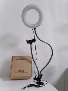 Selfie vòng ánh sáng 2 trong 1 điện thoại di động chủ LED sống Clip đứng Tripod bàn có thể điều chỉnh đèn <span class=keywords><strong>Flash</strong></span> Vòng ánh sáng - Product Image 5