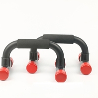 Équipement de fitness en forme de H 1 paire de supports push-up avec poignée en éponge pour entraînement musculaire à domicile barre push-up