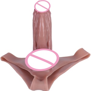 Strap on <b>Dildo</b> Silicone Wearable <b>Dildos</b> Panties, Transgender Adult Toys with 8.27'' Realistic Hollow Penis, G Spot Sex Toys Men - Product Image 4