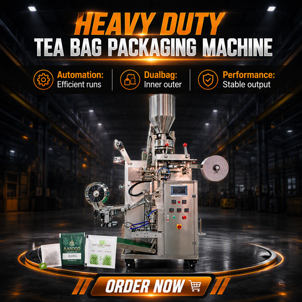 Automatic Dual Bag Tea Packaging Machine SUS304 Granule Filling Plastic ...