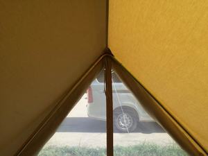 Tente cloche <span class=keywords><strong>Sibley</strong></span> UK 5M Sahara, toile de coton monocouche avec structure en acier pour usage extérieur - Product Image 5
