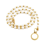 Collar de Moda con Letra de Concha de Perla y Oro para Mujer, Collar de Acero Inoxidable con Dije, Accesorios de Diseño al por Mayor