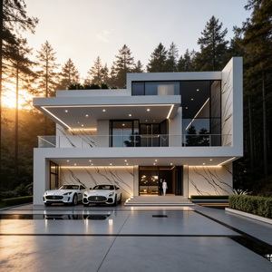 Casa Prefabbricata di Lusso in Struttura d'Acciaio, <span class=keywords><strong>Design</strong></span> Pronto e Telaio in Acciaio Leggero, Casa Prefabbricata in Struttura d'Acciaio - Product Image 1
