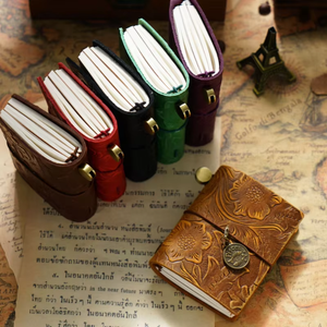 Mini Libreta de Hojas Sueltas, Linda Libreta Pequeña de Cuero, Diario Portátil, Regalo Exquisito para Amigos - Product Image 3