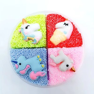 Kit de slime cristallin neigeux quatre couleurs, 12 couleurs d'argile et de pâte à modeler, jouets pour enfants sur le thème de la licorne, non mélangeables - Product Image 5