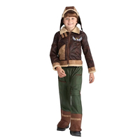 Usine 2025 nouvelle mode Polyester aviateur enfants jeu de rôle Costume froid hiver vestes avec chapeau et pantalon