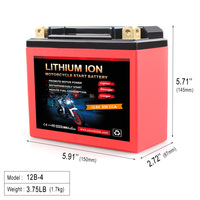 LFP14B-4 12V Bms protection Motorcycle 84ah Lithium Iron Phosphate Lifepo4 Battery CCA450