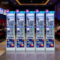 Mégamachine à griffes mini, distributeur de petits jouets, prix d'arcade, cadeaux, bonbons, jeu à monnayeur, accepteur de billets en anglais