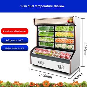 Réfrigérateur de présentation à refroidissement direct grande capacité, <span class=keywords><strong>congélateur</strong></span> trois zones pour les professionnels de la restauration (BBQ et fritures) - Product Image 4