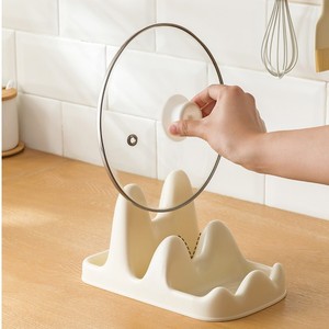 Creative Double Layer <b>Kitchen</b> Pot Lid Rack Countertop <b>Storage</b> <b>For</b> Lid Cutting Board Spatula Ladle Chopsticks Holder - Product Image 1
