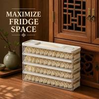 Boîte de rangement en plastique pour dumplings, idéale pour la porte latérale du réfrigérateur, pour une conservation et une organisation optimales dans les espaces étroits, boîte de qualité alimentaire