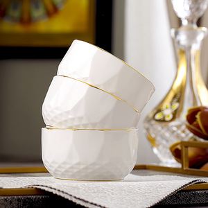 Juego de Vajilla para Fiestas y Bodas, Decoración con Borde Dorado para Hoteles y Restaurantes, Vajilla de Cerámica y Porcelana, Juegos de Vajilla de Gres - Product Image 4