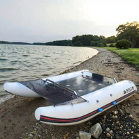 Bateau gonflable monoplace en PVC, type ponton, pour la pêche, catamaran, mini-yacht, bateau détachable