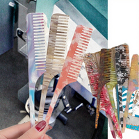 Peignes à cheveux classiques en acétate de cellulose vintage de haute qualité, à dents fines, personnalisables, vente en gros