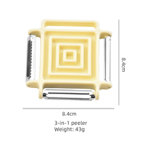 Keuken Creatief Multifunctioneel Schilmesje 3-In-1 Magische Dunschiller Schraper Meloen Rasp Schilmessenrasp Rasp Shredde