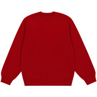 Fabrication de vêtements en tricot sur mesure, pull à col rond en jacquard pour homme, coupe ample décontractée, pull en coton doux et chaud, pull en tricot