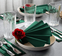 Serviettes en papier Aierpa 1 plis en pâte de bois vierge, style sac, logo et couleur personnalisés, 6 plis, 55 g/m², emballées en carton, pour mariage et fête