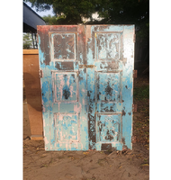 Porte Vintage en Bois Massif sculptée à la Main Ornée pour Intérieur Moderne/Extérieur Usage Domestique pour Salon Chambre à Coucher Industrielle Ferme