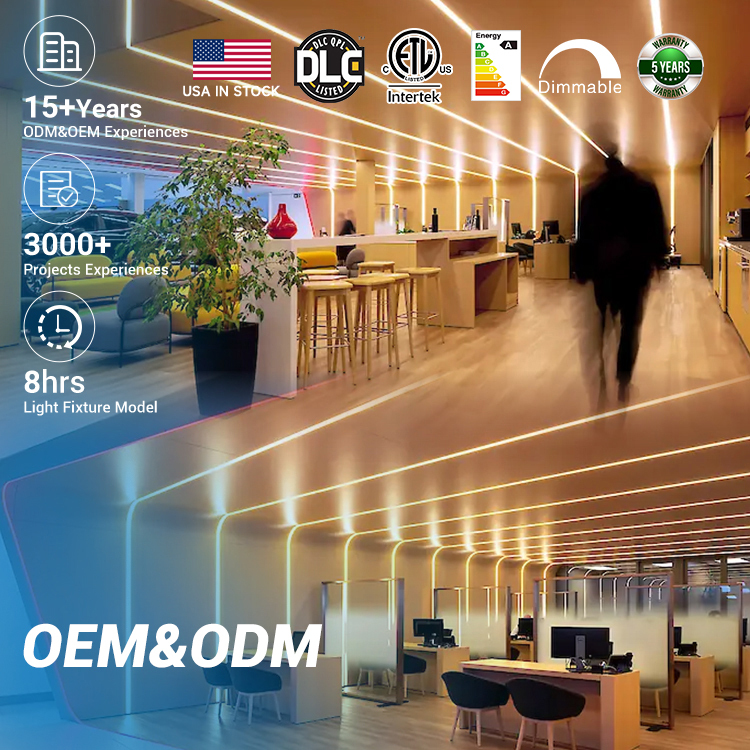 Wholesale Hanging Shop Office Mall Ceiling Garage Lamp 4ft 30w 40w Led Light Fitting Suspended Linear Pendant Light