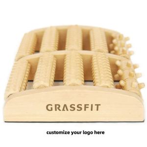 Custom Wooden Therapy <b>Tools</b> <b>Rolling</b> Manual Natural Wood Blood Circulation Foot Massager Roller - Product Image 3