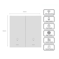 Tuya Smart Switch Zigbee Smart Switch para la automatización del hogar Zigbee Smart Home Switch Custom 2 Gang Zigbee Modules