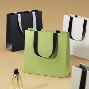 Manufacturer Customized Kraft Shopping Clothing Gift <b>Mini</b> <b>Printed</b> Paper Bags With Handles, Logo Can Be Added - Product Image 2