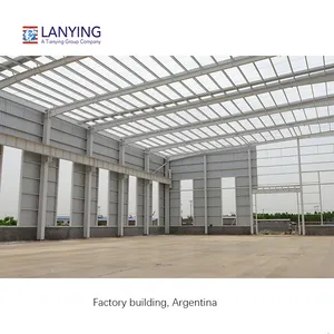 Construcción de estructura de acero prefabricado, almacén/taller/Hangar de aviones/Material de construcción de oficina